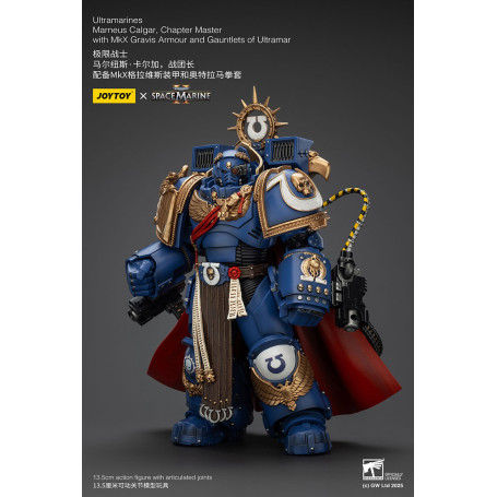 Joytoy - Space Marine II - Marneus Calgar, Maestro di Capitolo con Armatura MkX Gravis e Guanti di Ultramar