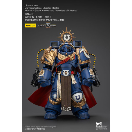 Joytoy - Space Marine II - Marneus Calgar, Maestro di Capitolo con Armatura MkX Gravis e Guanti di Ultramar