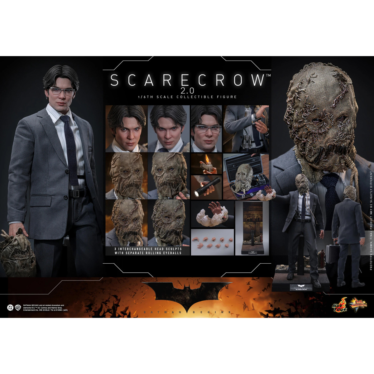 Hot toys Batman Begins - Spaventapasseri 2.0 MMS 1/6