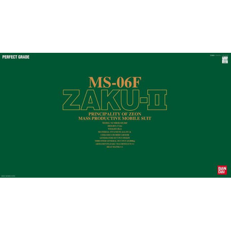 Bandai - Gunpla - 1/60 PG - MS-06F ZAKU II - Mobile Suit Gundam