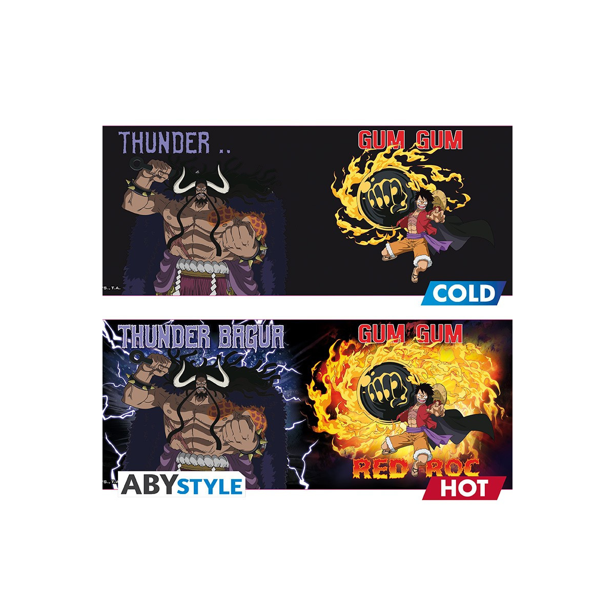 ABYstyle - One Piece - Tazza termoreattiva da 460 ml - Luffy vs Kaido