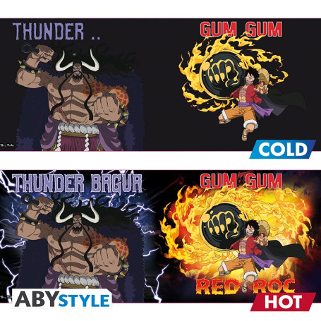 ABYstyle - One Piece - Tazza termoreattiva da 460 ml - Luffy vs Kaido