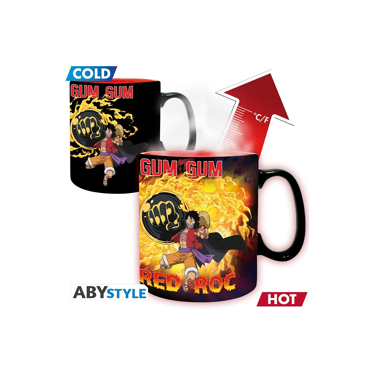 ABYstyle - One Piece - Tazza termoreattiva da 460 ml - Luffy vs Kaido