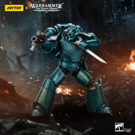 Joytoy - Warhammer - Legione Alfa - Cacciatore di teste con mitragliatrice Banestrike e pugnale di potenza - L'Eresia di Horus