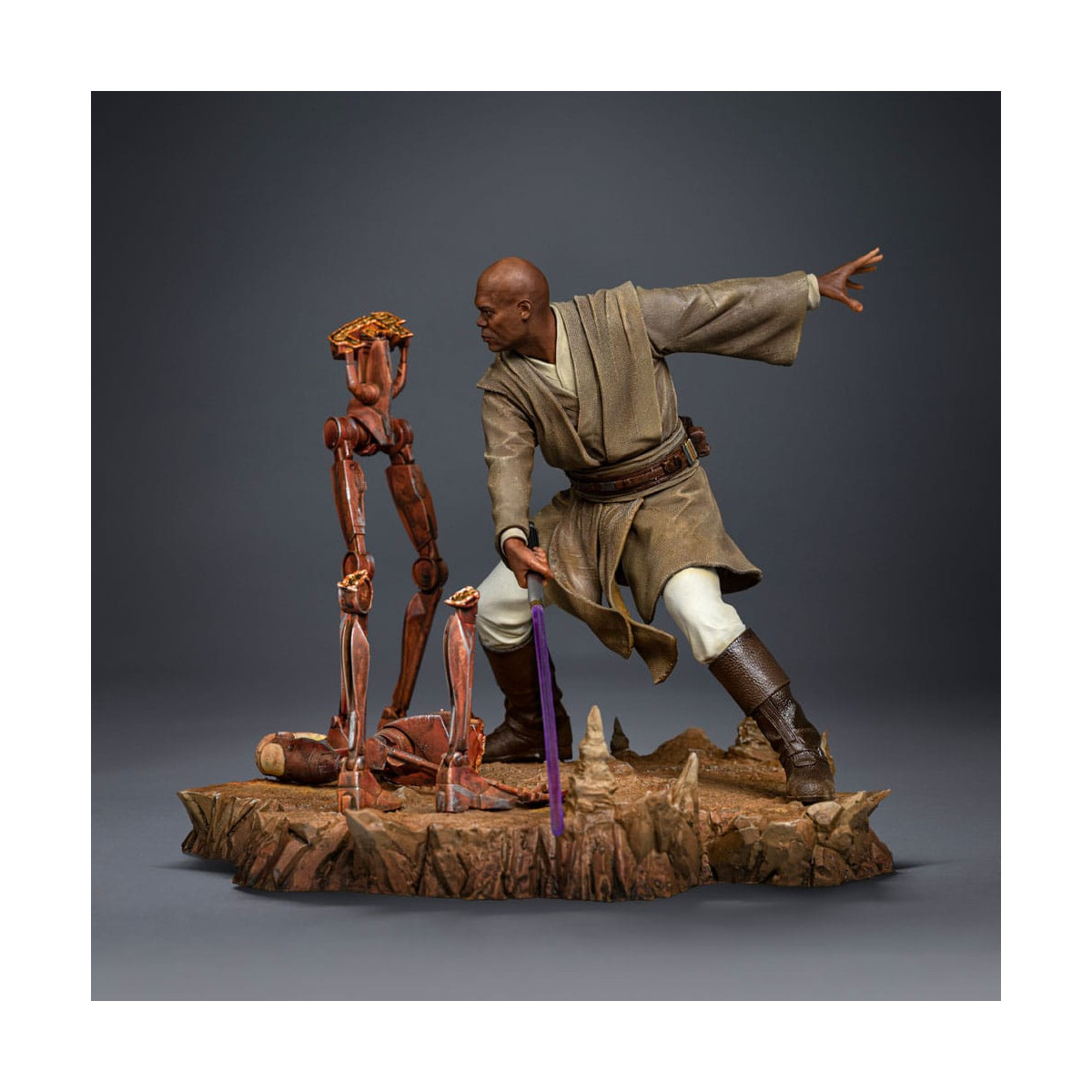 IRON STUDIOS - Mace Windu in scala artistica 1/10 - Star Wars: Attacco dei Cloni