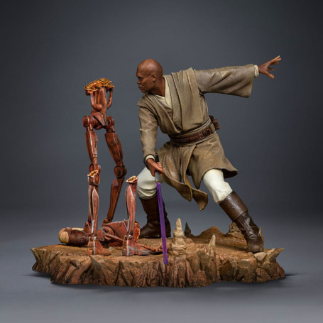 IRON STUDIOS - Mace Windu in scala artistica 1/10 - Star Wars: Attacco dei Cloni