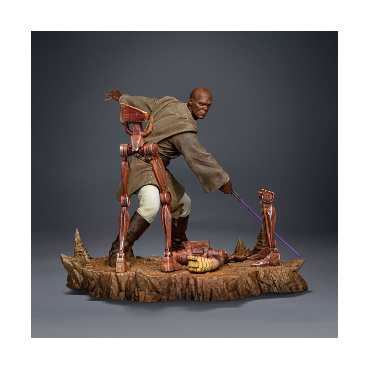 IRON STUDIOS - Mace Windu in scala artistica 1/10 - Star Wars: Attacco dei Cloni
