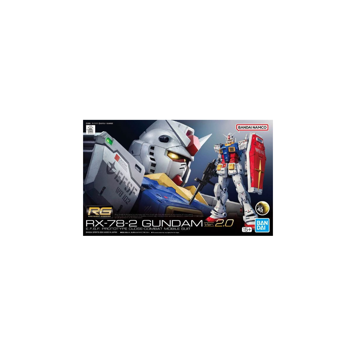 Bandai - Gunpla - 1/144 RG - RX-78-2 GUNDAM VER 2.0 - Mobile Suit Gundam