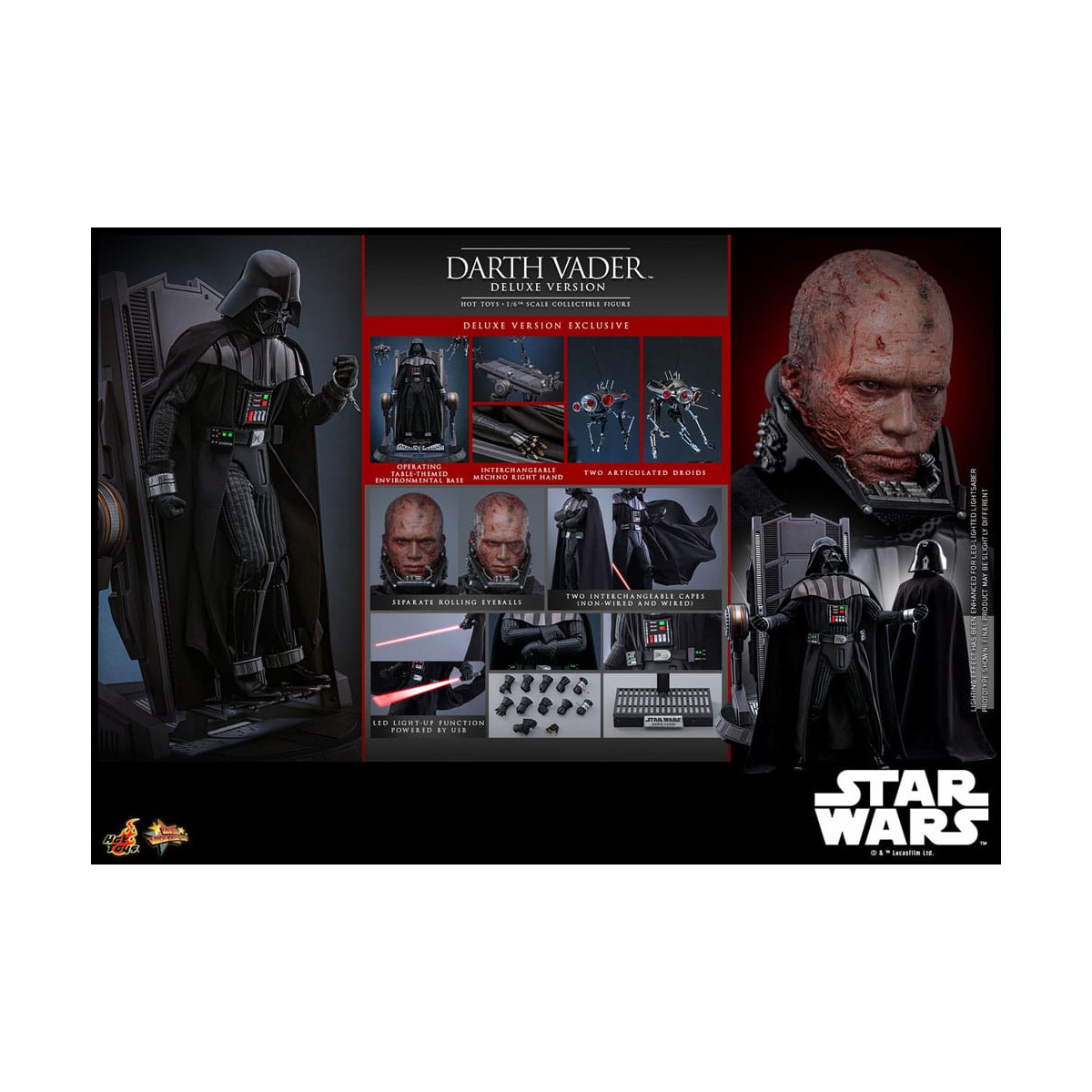 Hot toys Star Wars: Darth Vader Versione Deluxe MMS 1/6 - Episodio III: La vendetta dei Sith
