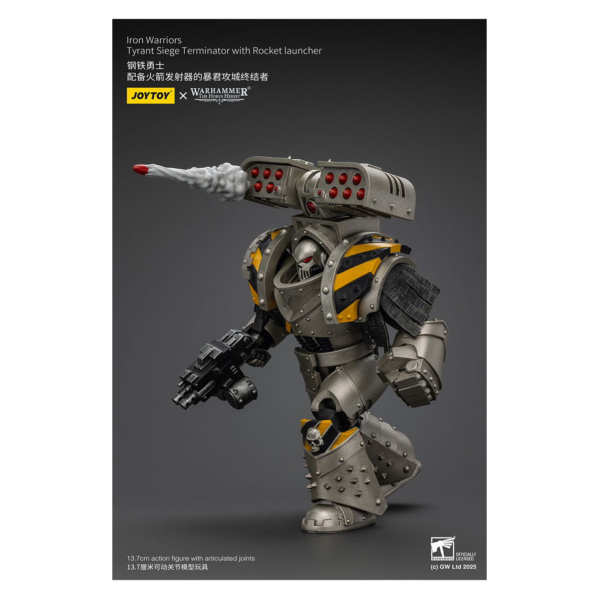 Joytoy - Warhammer - Iron Warriors Tyrant Siege Terminator Squad - Tyrant Siege Terminator con lanciarazzi