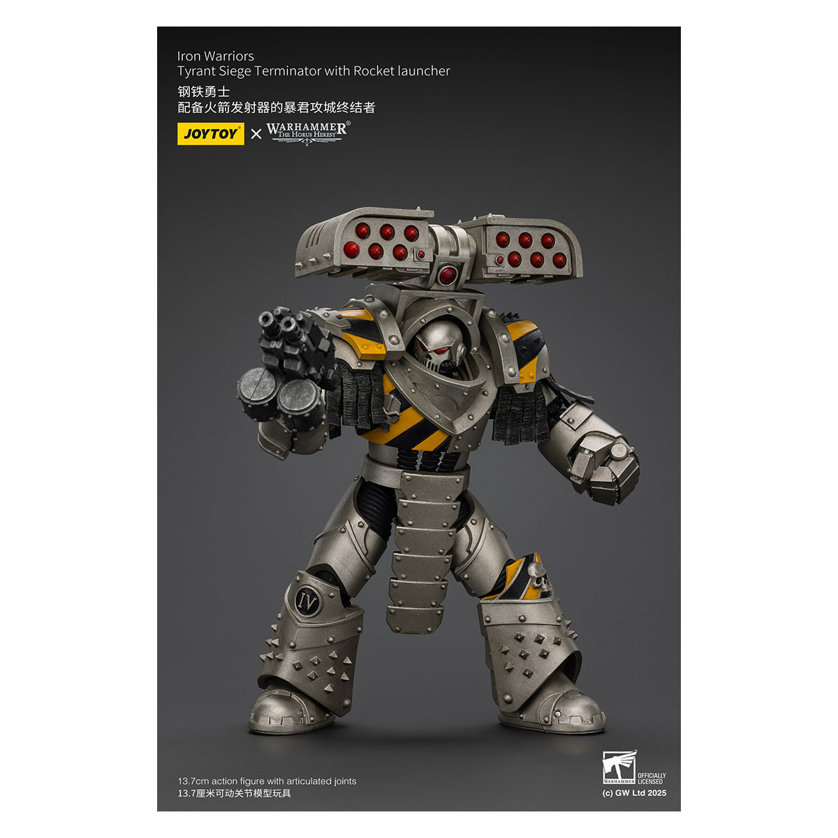 Joytoy - Warhammer - Iron Warriors Tyrant Siege Terminator Squad - Tyrant Siege Terminator con lanciarazzi