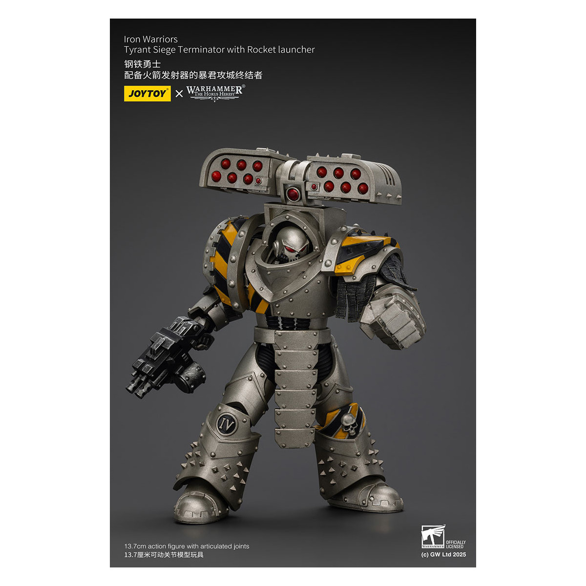 Joytoy - Warhammer - Iron Warriors Tyrant Siege Terminator Squad - Tyrant Siege Terminator con lanciarazzi