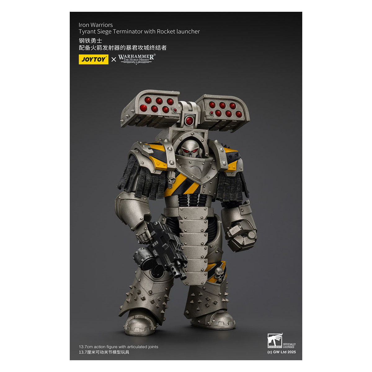 Joytoy - Warhammer - Iron Warriors Tyrant Siege Terminator Squad - Tyrant Siege Terminator con lanciarazzi