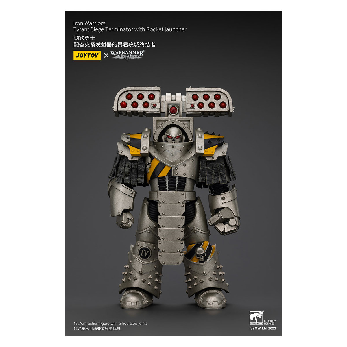 Joytoy - Warhammer - Iron Warriors Tyrant Siege Terminator Squad - Tyrant Siege Terminator con lanciarazzi