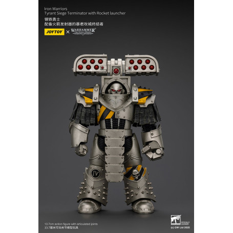 Joytoy - Warhammer - Iron Warriors Tyrant Siege Terminator Squad - Tyrant Siege Terminator con lanciarazzi
