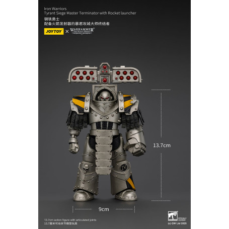 Joytoy - Warhammer - Iron Warriors Tyrant Siege Terminator Squad - Siege Master Terminator con lanciarazzi