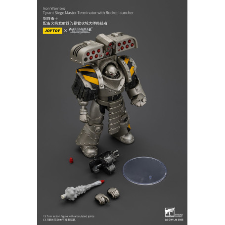 Joytoy - Warhammer - Iron Warriors Tyrant Siege Terminator Squad - Siege Master Terminator con lanciarazzi