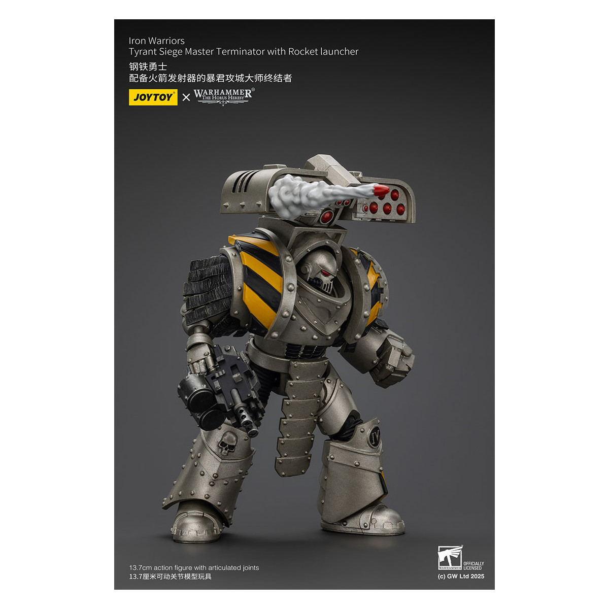 Joytoy - Warhammer - Iron Warriors Tyrant Siege Terminator Squad - Siege Master Terminator con lanciarazzi