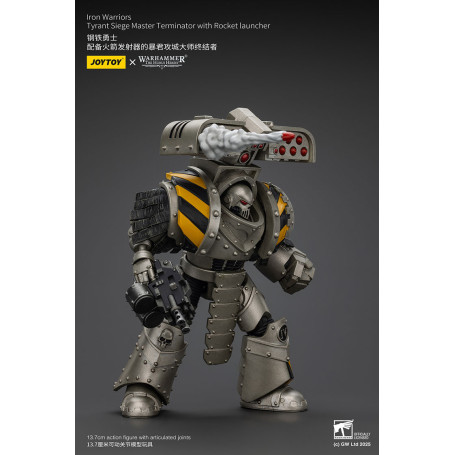 Joytoy - Warhammer - Iron Warriors Tyrant Siege Terminator Squad - Siege Master Terminator con lanciarazzi