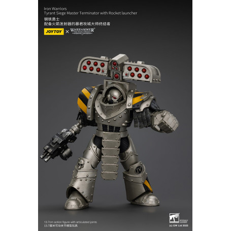 Joytoy - Warhammer - Iron Warriors Tyrant Siege Terminator Squad - Siege Master Terminator con lanciarazzi