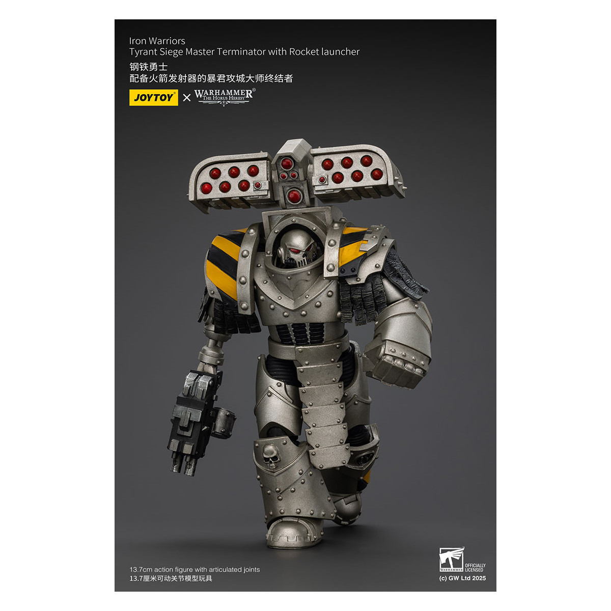 Joytoy - Warhammer - Iron Warriors Tyrant Siege Terminator Squad - Siege Master Terminator con lanciarazzi