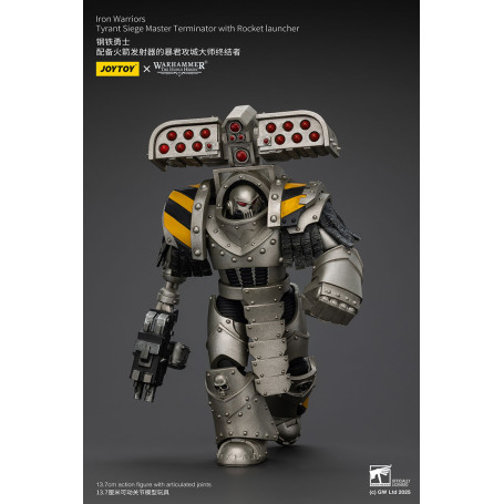 Joytoy - Warhammer - Iron Warriors Tyrant Siege Terminator Squad - Siege Master Terminator con lanciarazzi