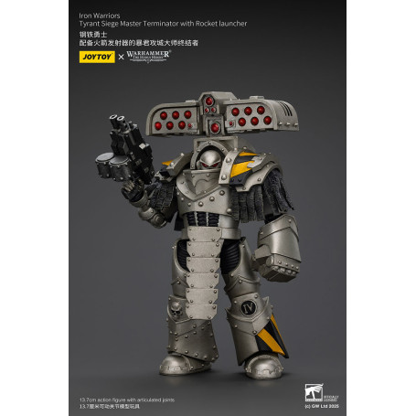 Joytoy - Warhammer - Iron Warriors Tyrant Siege Terminator Squad - Siege Master Terminator con lanciarazzi