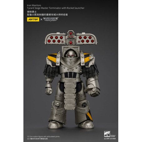 Joytoy - Warhammer - Iron Warriors Tyrant Siege Terminator Squad - Siege Master Terminator con lanciarazzi