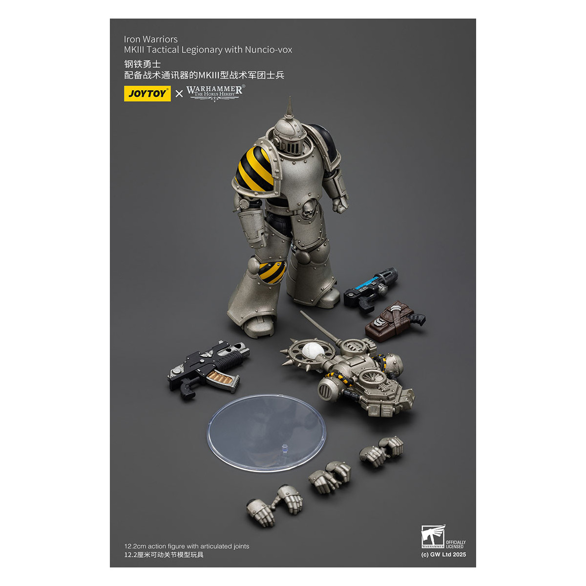 Joytoy - Warhammer - Iron Warriors Mk III Tactical Squad - Mk III Tactical Legionary con Nuncio-vox