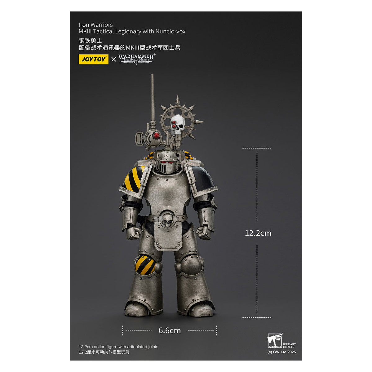 Joytoy - Warhammer - Iron Warriors Mk III Tactical Squad - Mk III Tactical Legionary con Nuncio-vox