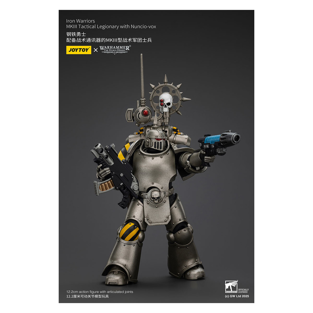 Joytoy - Warhammer - Iron Warriors Mk III Tactical Squad - Mk III Tactical Legionary con Nuncio-vox
