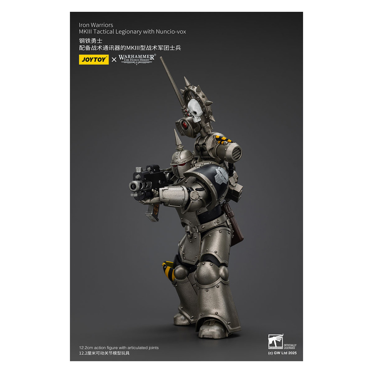 Joytoy - Warhammer - Iron Warriors Mk III Tactical Squad - Mk III Tactical Legionary con Nuncio-vox