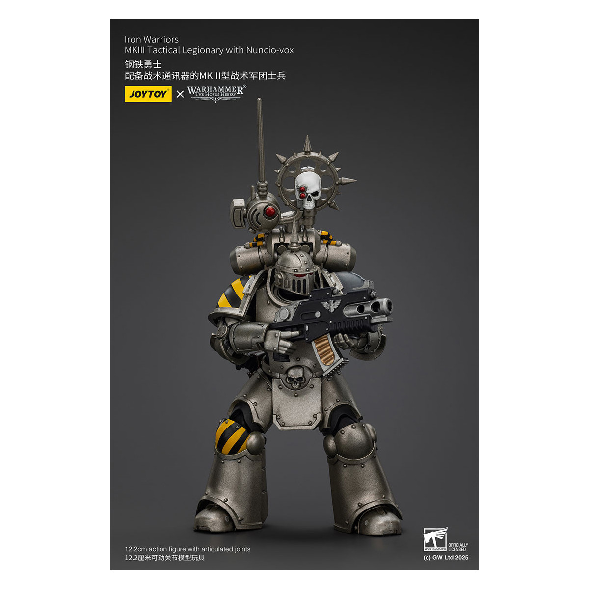 Joytoy - Warhammer - Iron Warriors Mk III Tactical Squad - Mk III Tactical Legionary con Nuncio-vox