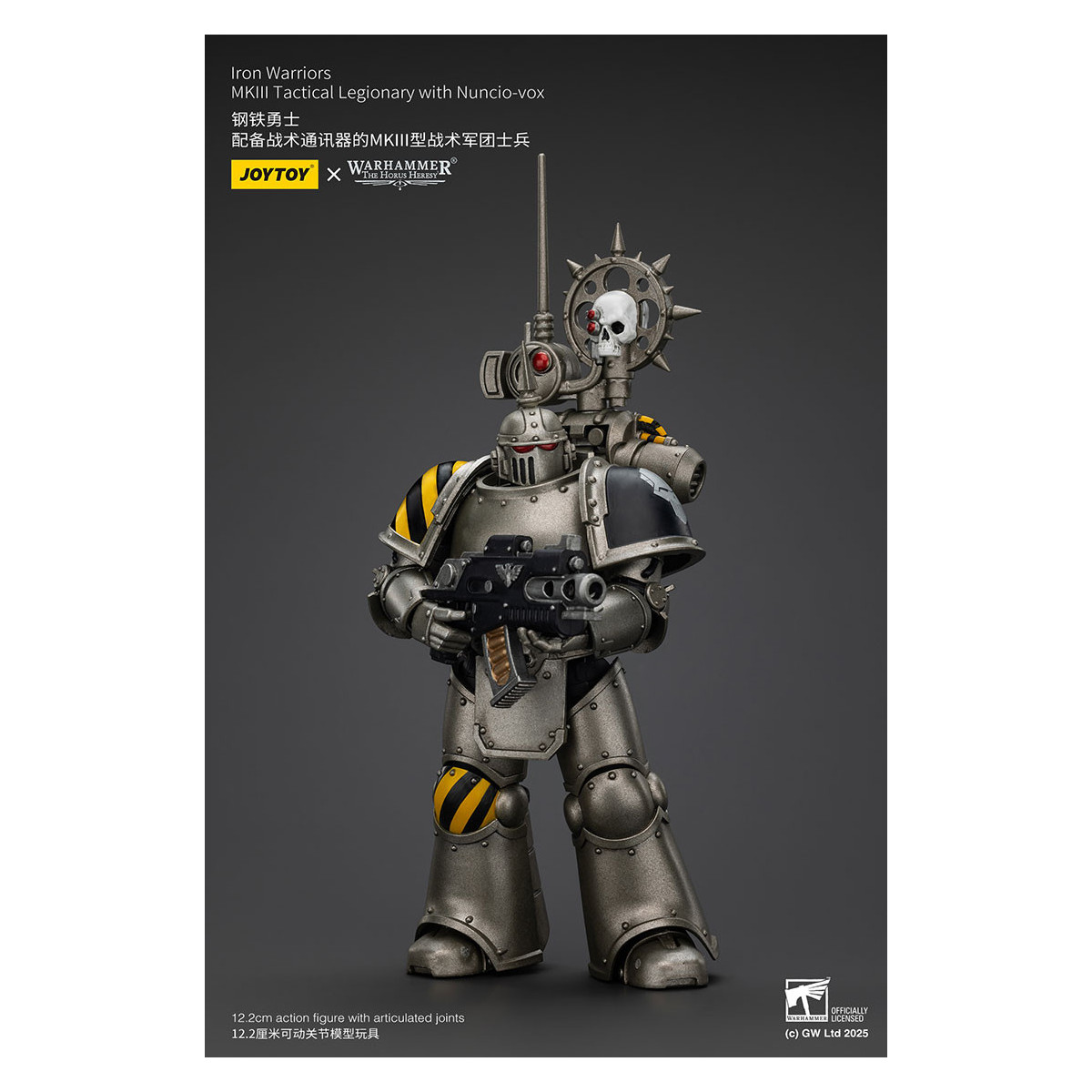 Joytoy - Warhammer - Iron Warriors Mk III Tactical Squad - Mk III Tactical Legionary con Nuncio-vox