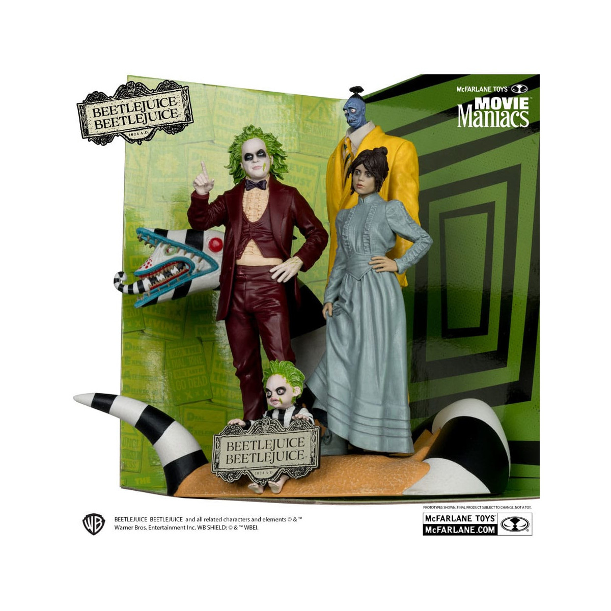 Mc Farlane - Beetlejuice Beetlejuice - Diorama 4 personaggi - confezione da 4 Movie Maniacs