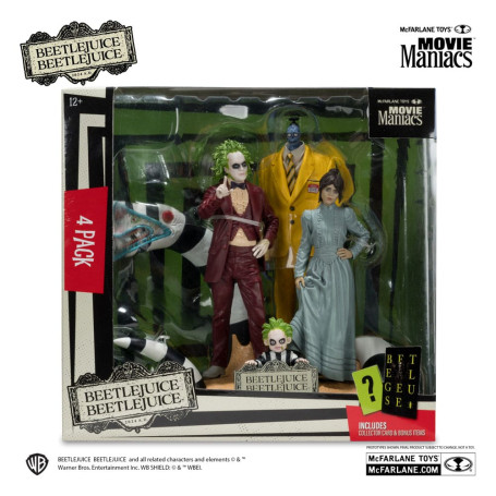 Mc Farlane - Beetlejuice Beetlejuice - Diorama 4 personaggi - confezione da 4 Movie Maniacs
