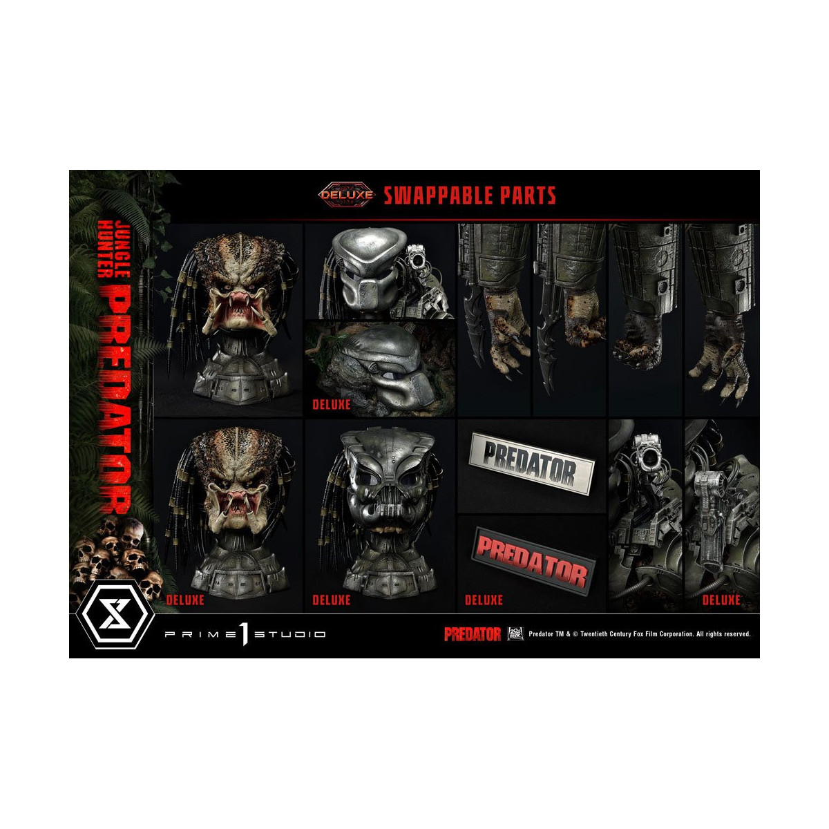 Prime 1 Studios - Museo Masterline 1/3 Jungle Hunter Predator Deluxe Versione Bonus