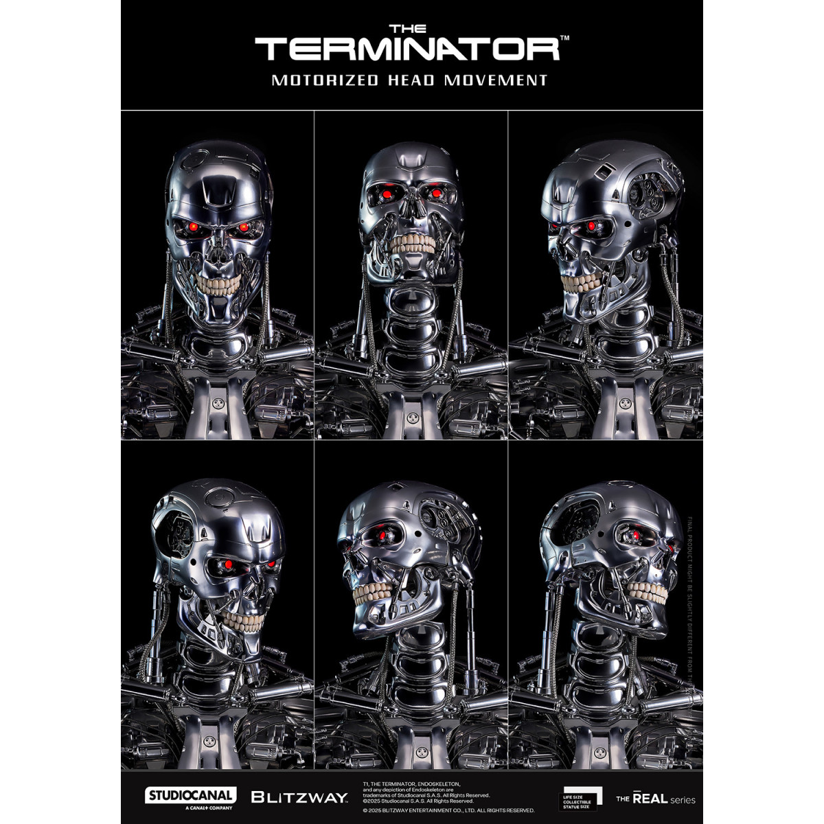 Blitzway - Cranio endoscheletrico T800 1/1 a grandezza naturale - Il Terminator