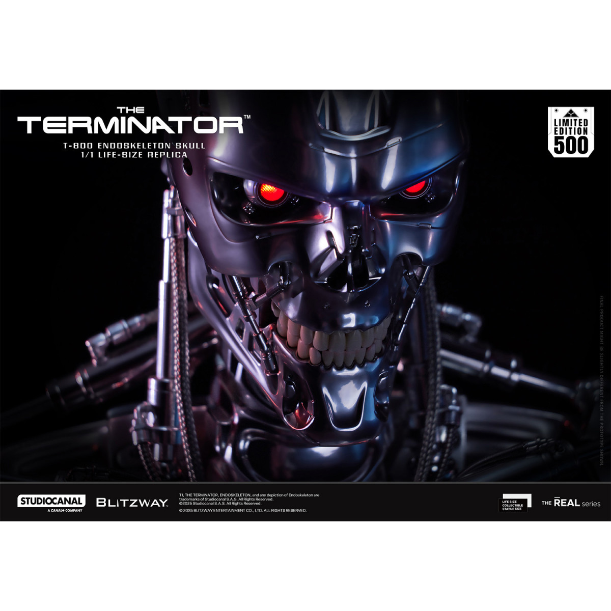 Blitzway - Cranio endoscheletrico T800 1/1 a grandezza naturale - Il Terminator