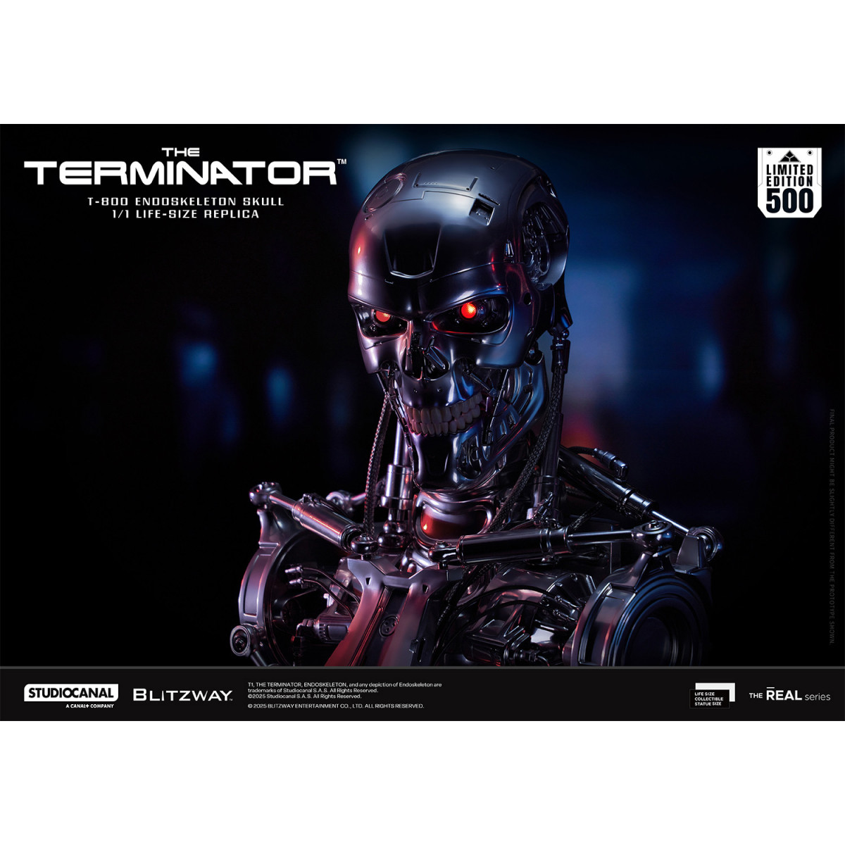 Blitzway - Cranio endoscheletrico T800 1/1 a grandezza naturale - Il Terminator