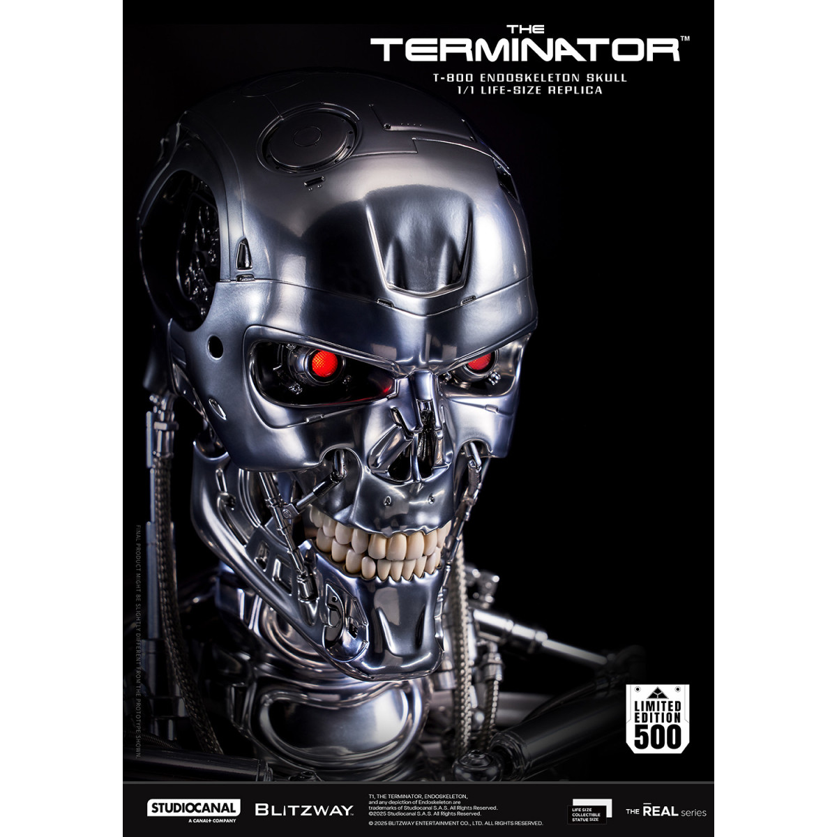 Blitzway - Cranio endoscheletrico T800 1/1 a grandezza naturale - Il Terminator