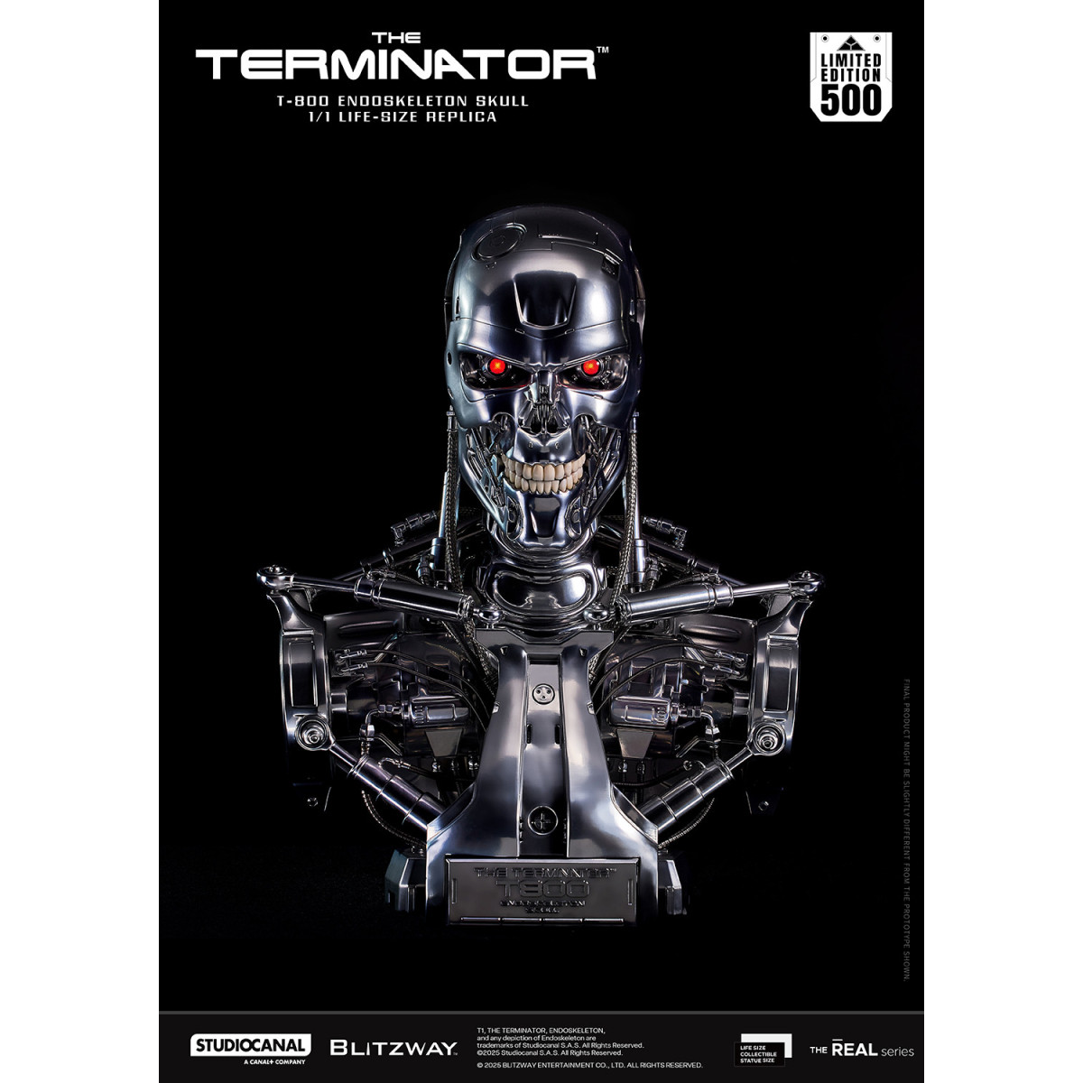 Blitzway - Cranio endoscheletrico T800 1/1 a grandezza naturale - Il Terminator