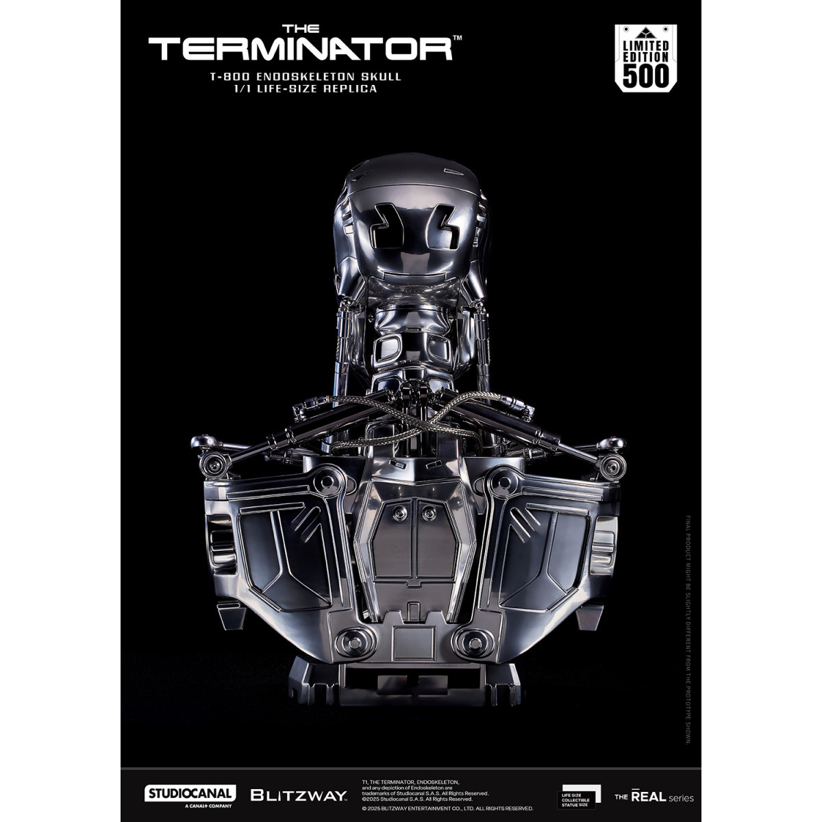 Blitzway - Cranio endoscheletrico T800 1/1 a grandezza naturale - Il Terminator