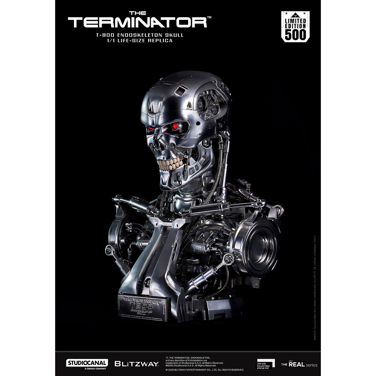 Blitzway - Cranio endoscheletrico T800 1/1 a grandezza naturale - Il Terminator