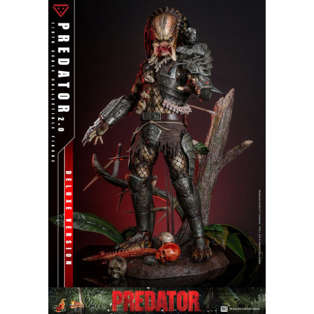 Hot Toys - Predator 2.0 Versione Deluxe - Cacciatore della giungla