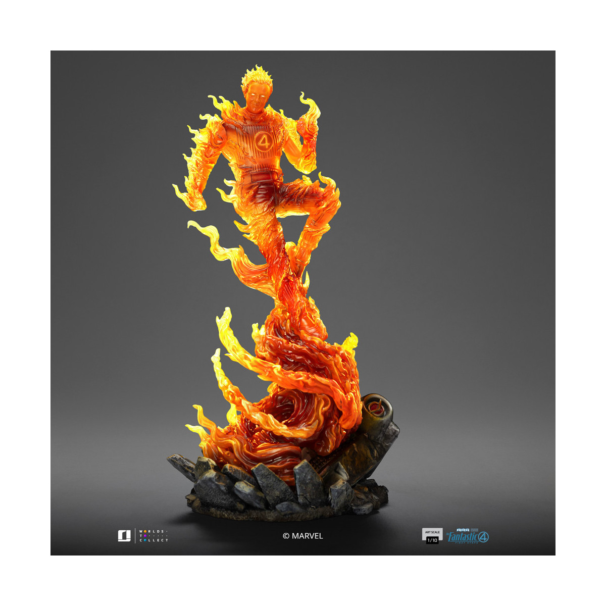 Iron Studios - Marvel Fantastic 4 - Torcia Umana Johnny Storm Scala Arte 1/10