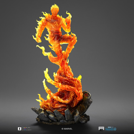 Iron Studios - Marvel Fantastic 4 - Torcia Umana Johnny Storm Scala Arte 1/10