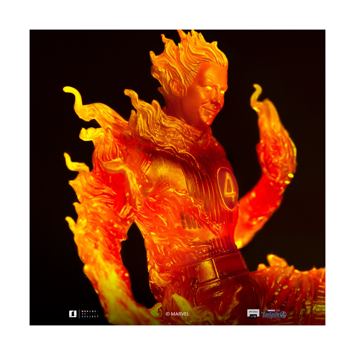 Iron Studios - Marvel Fantastic 4 - Torcia Umana Johnny Storm Scala Arte 1/10