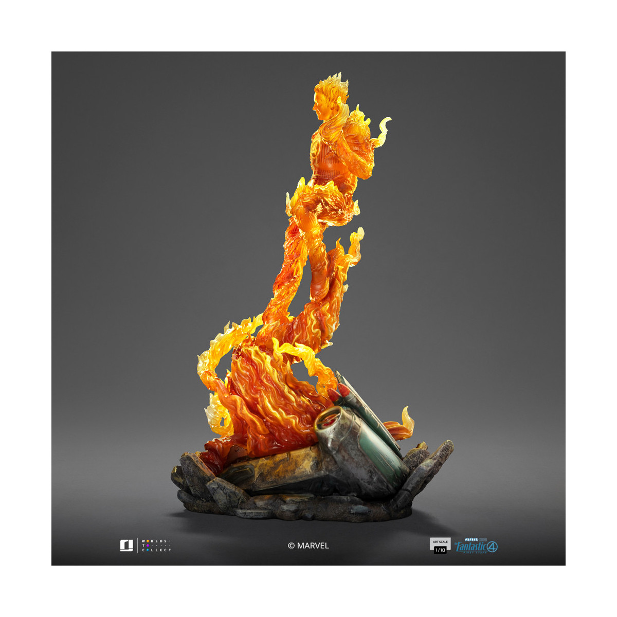 Iron Studios - Marvel Fantastic 4 - Torcia Umana Johnny Storm Scala Arte 1/10