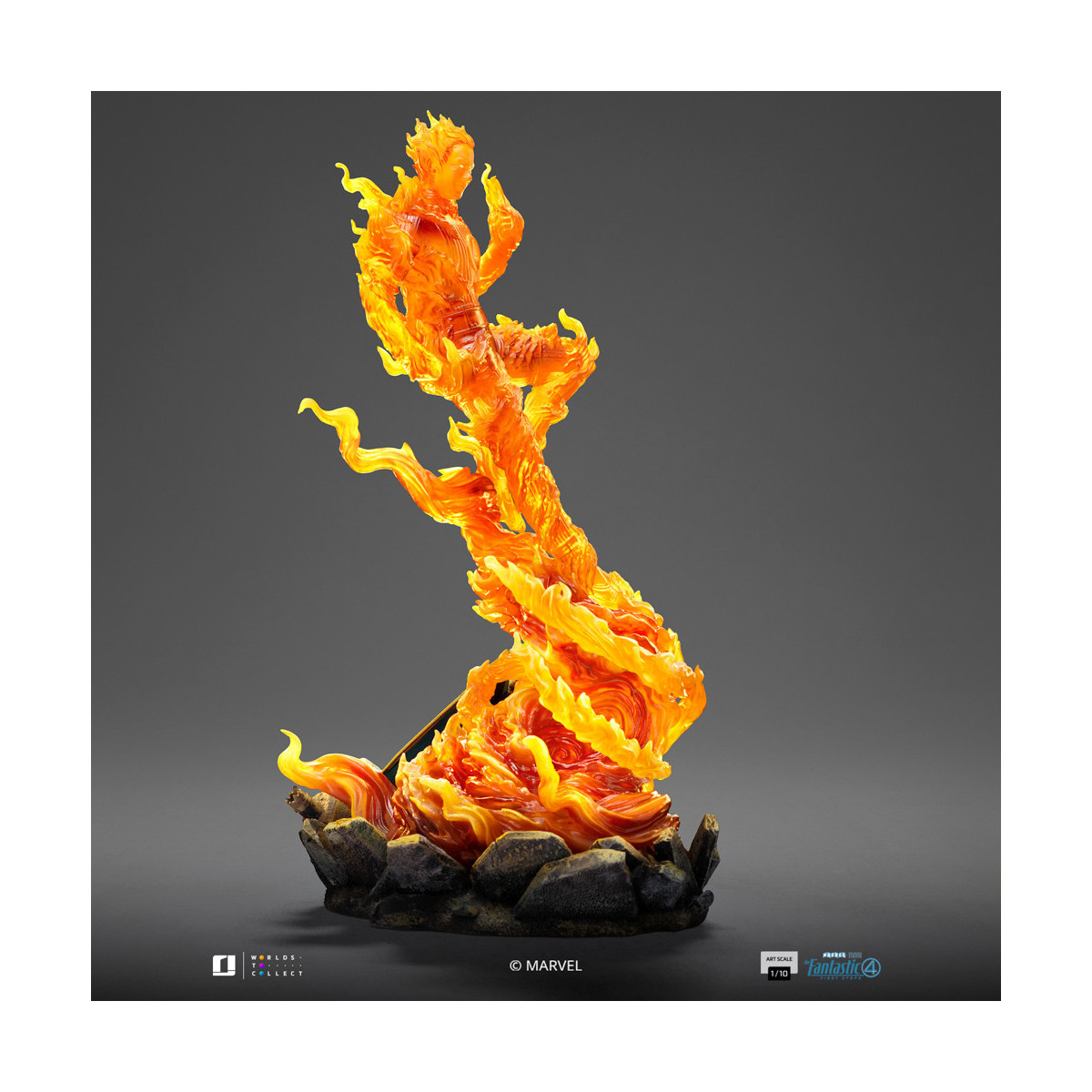 Iron Studios - Marvel Fantastic 4 - Torcia Umana Johnny Storm Scala Arte 1/10
